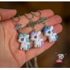 Кулоны для троих друзей "Best Friends. Мини единороги". Цена за 1 комплект